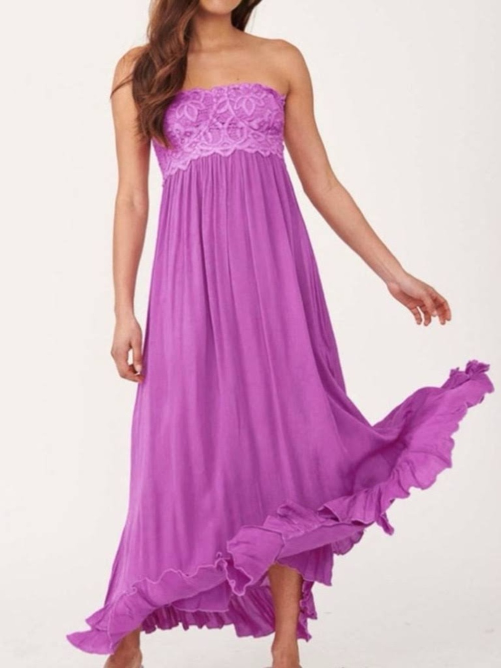 Free People FP One Adella Strapless Corset Maxi Dress